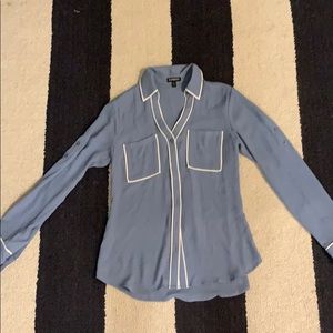 EXPRESS XS Baby Blue Long Sleeved Blouse